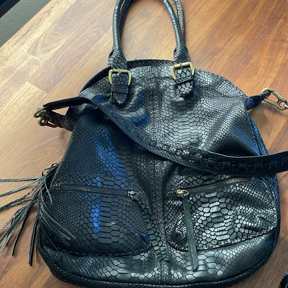 Carla Mancini Brown‎ leather handbag.